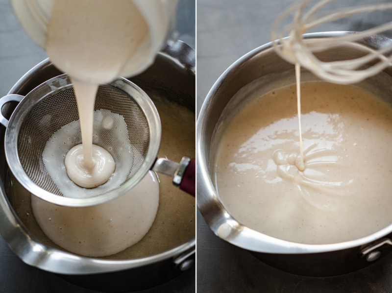 toasted rice ice cream mixture