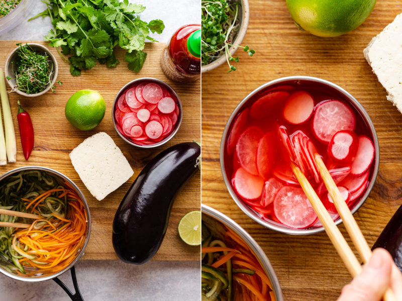 vegan banh mi ingredients