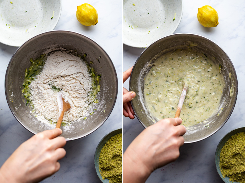 vegan courgette cake dry ingredients