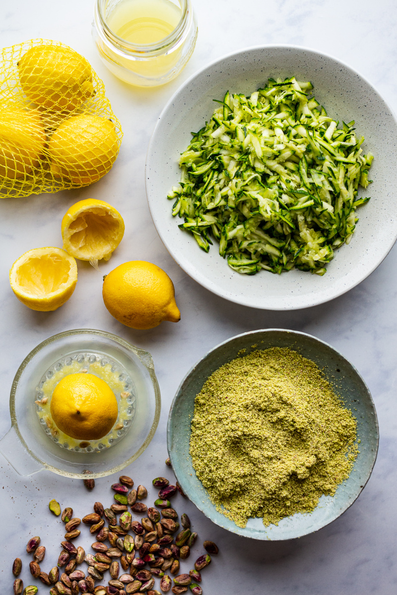 vegan courgette cake ingredients