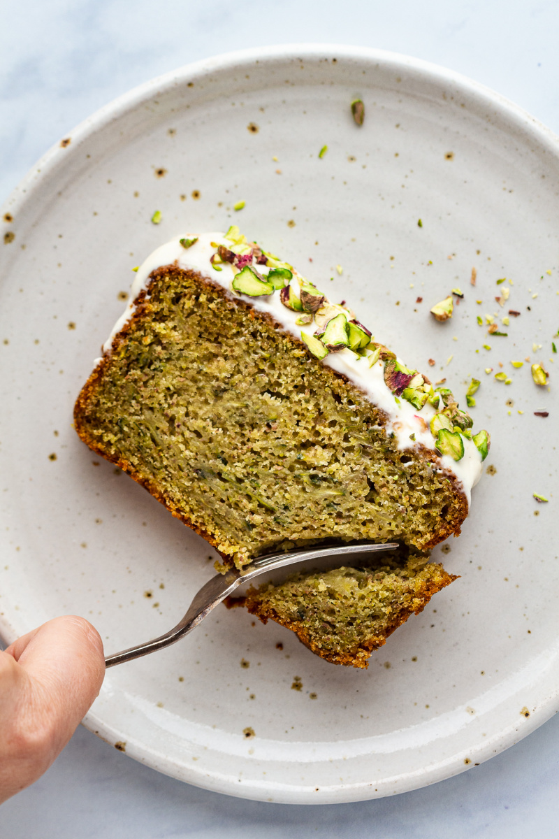 vegan courgette cake slice