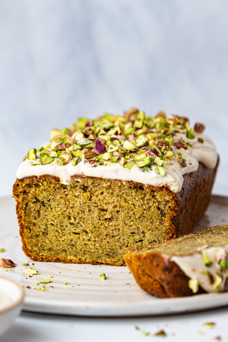 vegan courgette cake cross section