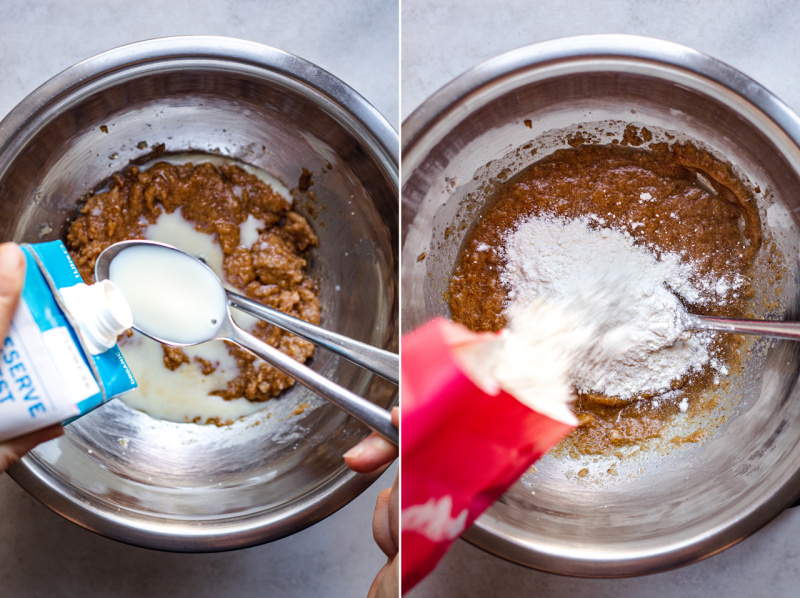 vegan white chocolate raspberry cookies process2