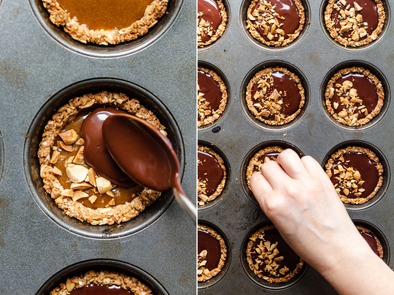 vegan granola cups ganache