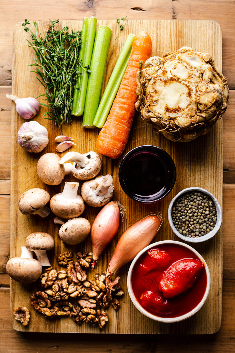 celeriac vegan sherpherds pie ingredients