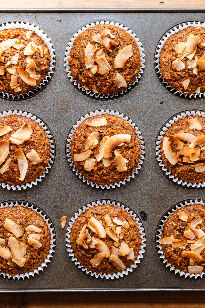 vegan carrot muffins spelt baked