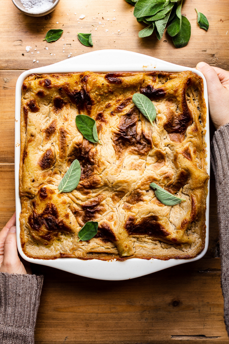 vegan lasagna pumpkin mushroom baked