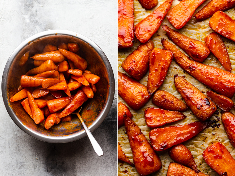 gochujang carrots glazed