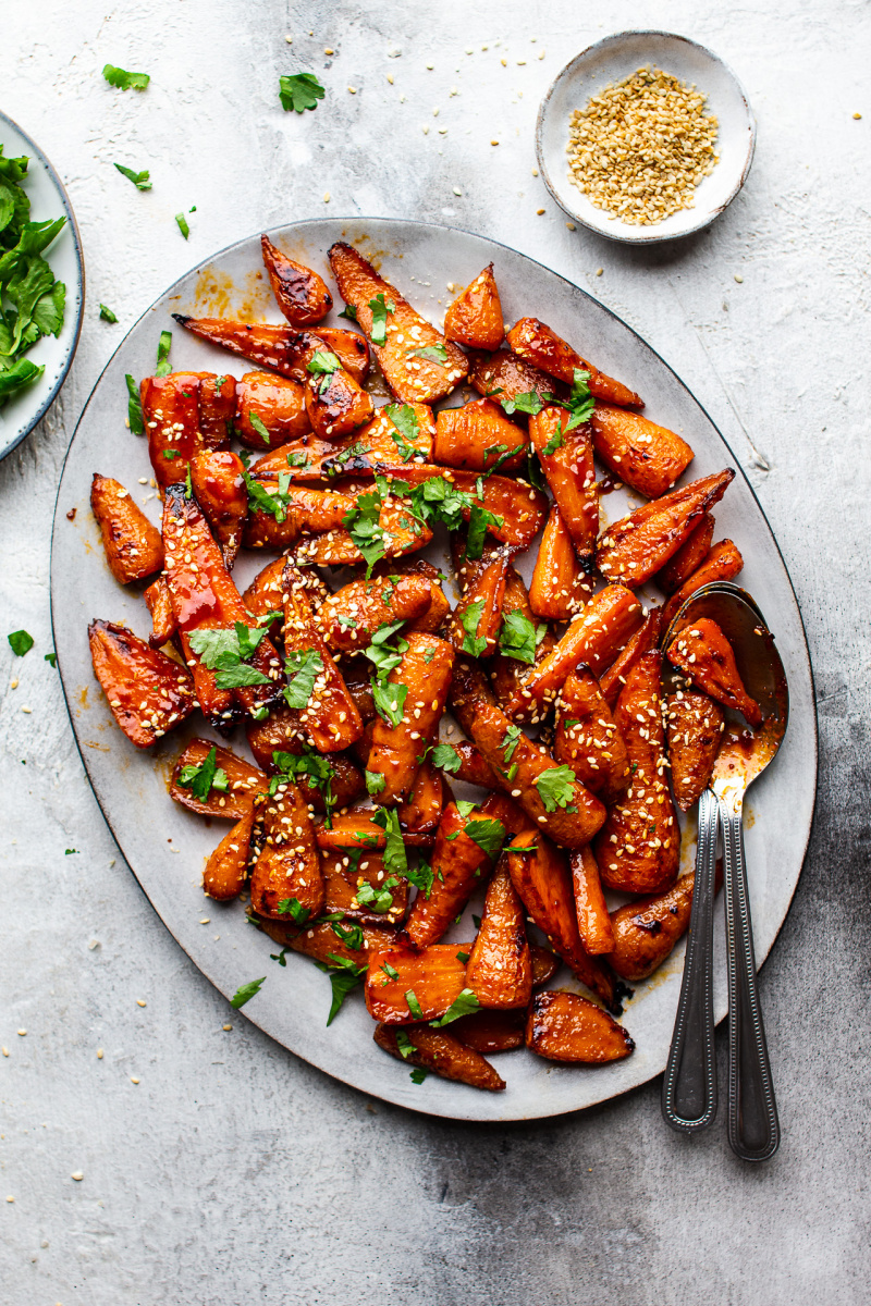 gochujang carrots platter