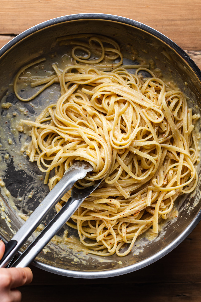 Vegan miso mushroom pasta - Lazy Cat Kitchen