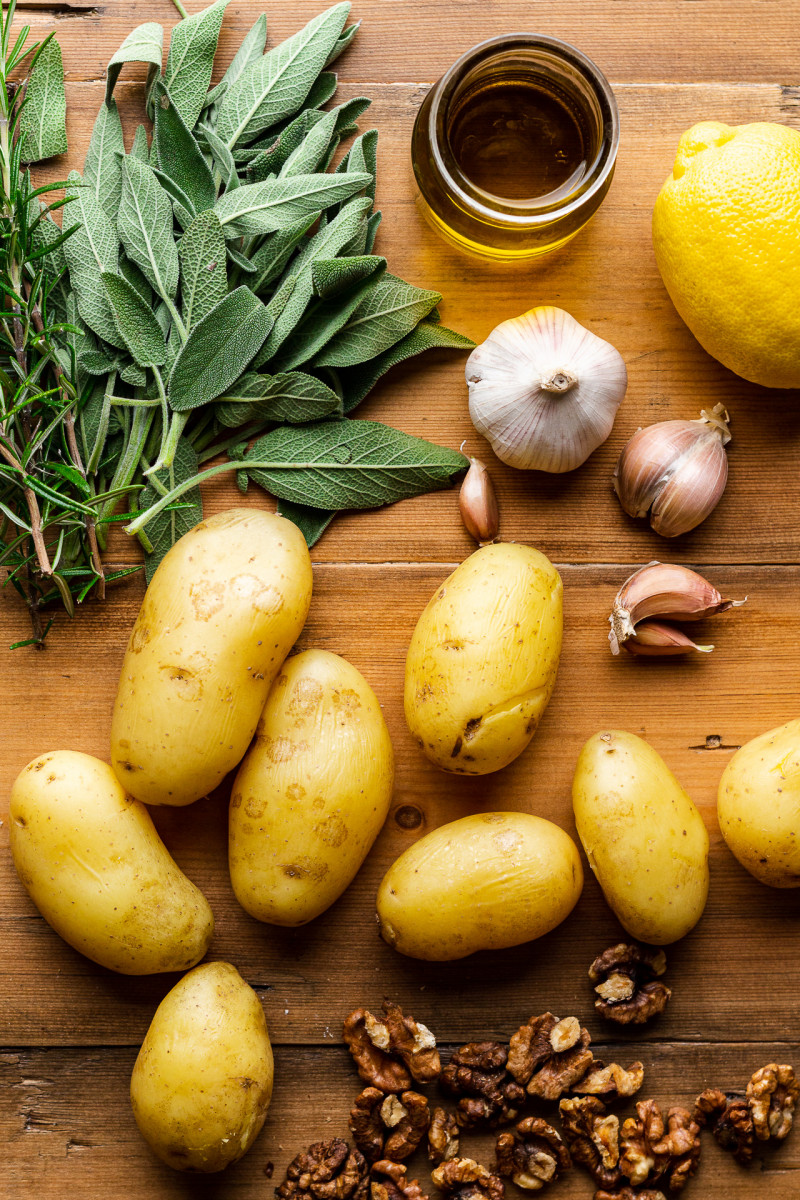 smashed potatoes sage pesto ingredients