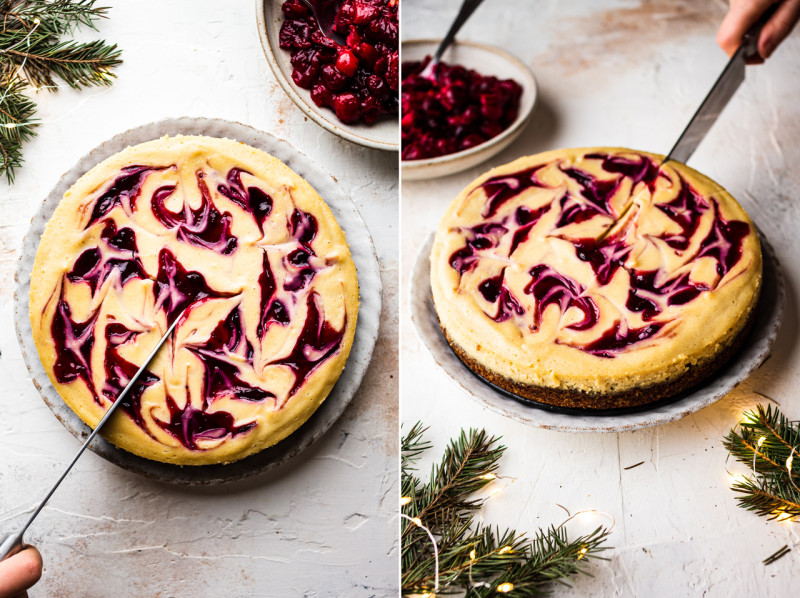 cranberry baked vegan cheesecake baked