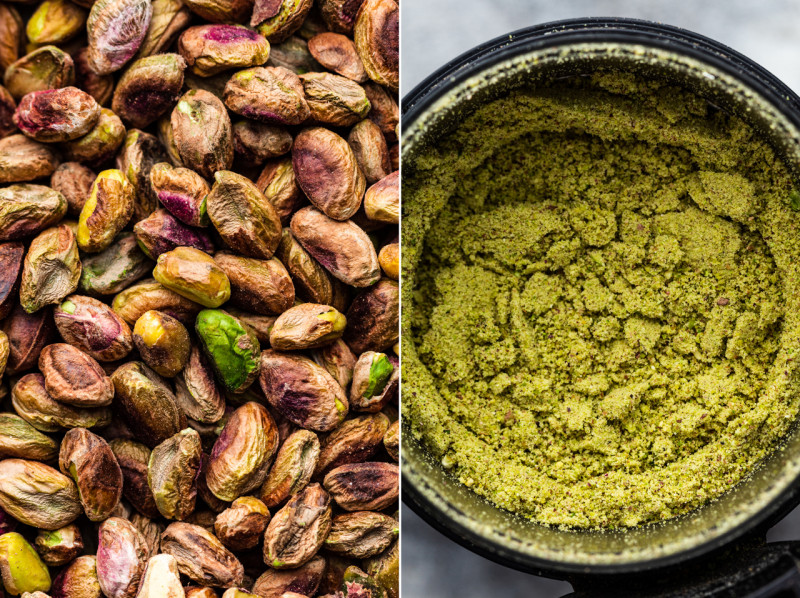 vegan amaretti pistachios ground