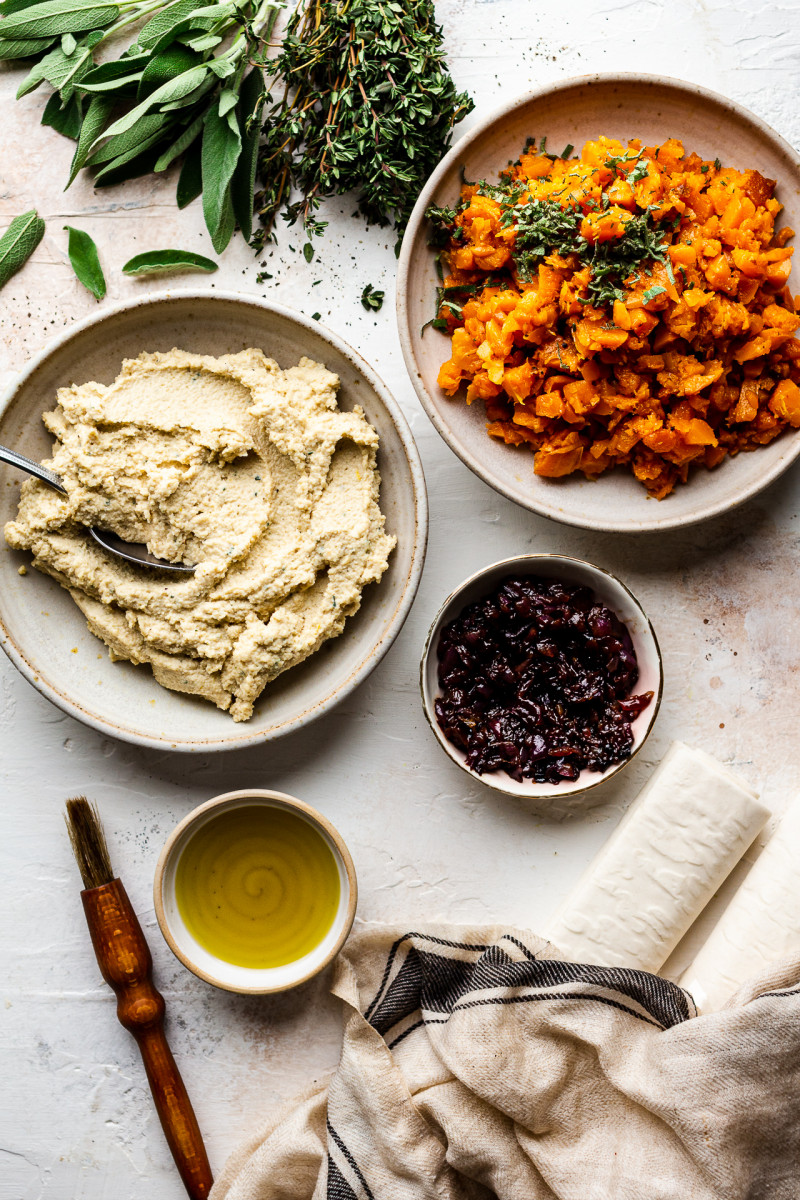 vegan pumpkin filo pie ingredients