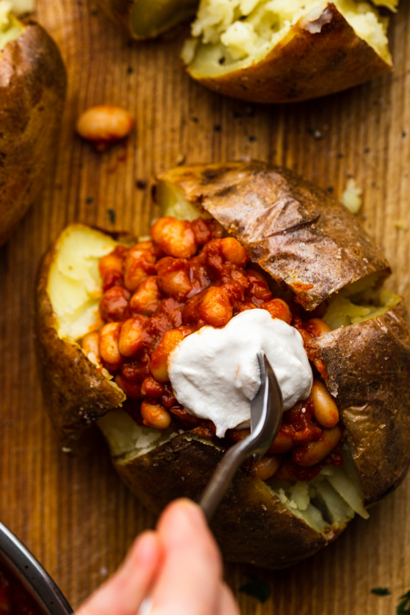 baked potato smoky beans dressing