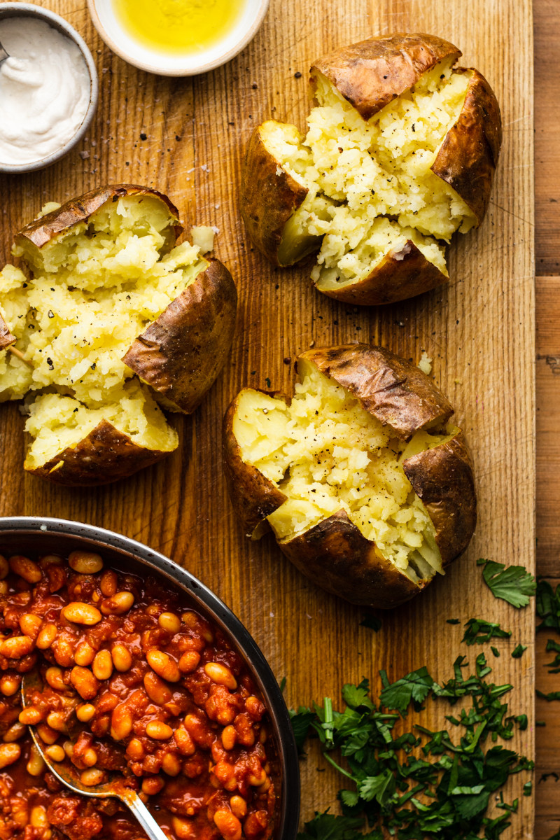 baked potato smoky beans spread