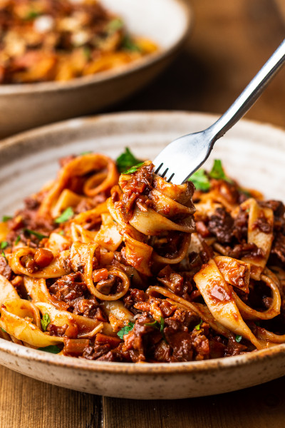 vegan ragu fork