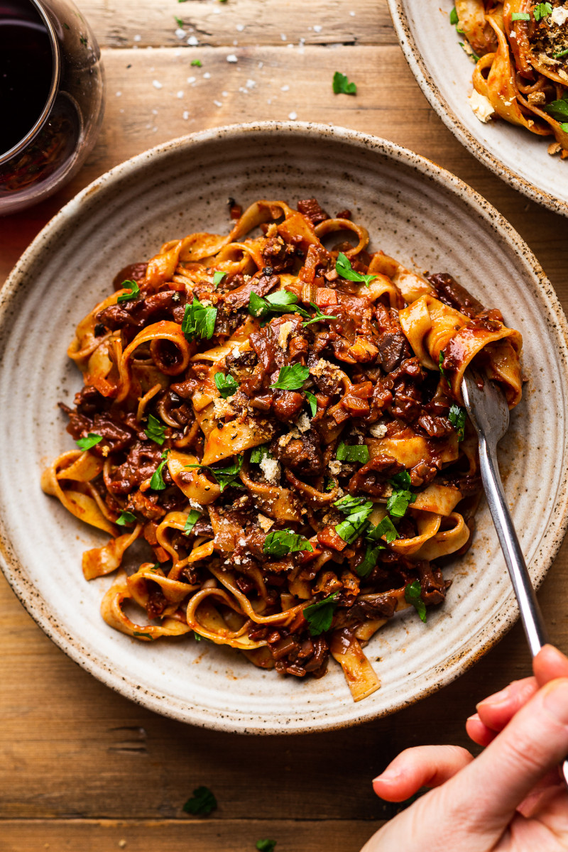 vegan ragu plate