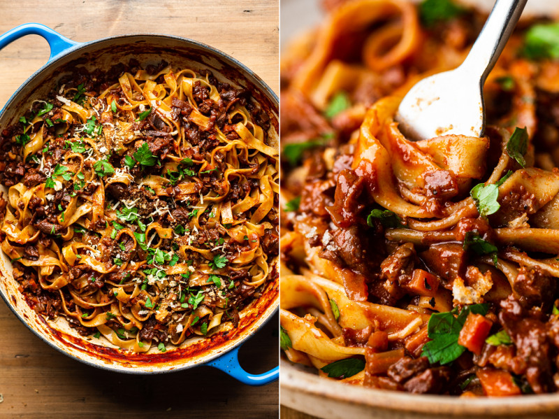 vegan ragu pot close up