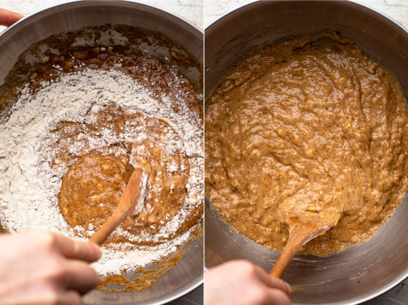 banana muffins by hand step 5 and 6