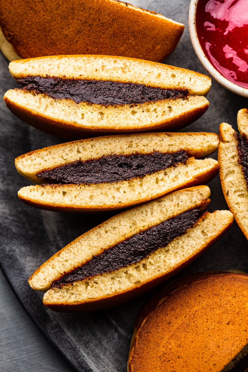 vegan dorayaki close up