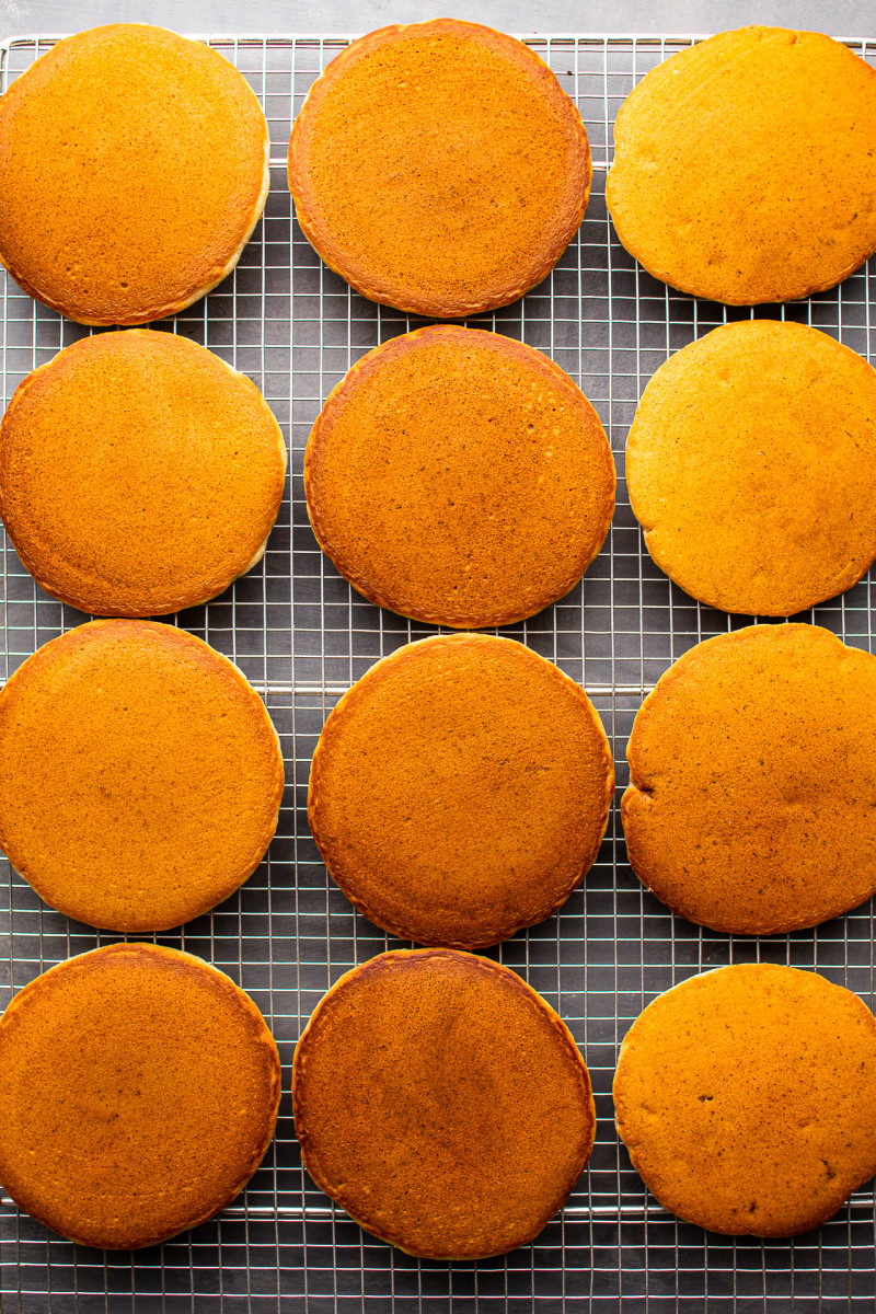 vegan dorayaki cooked