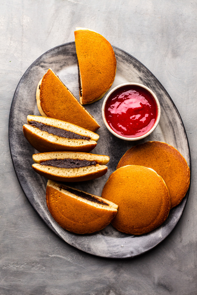 vegan dorayaki platter