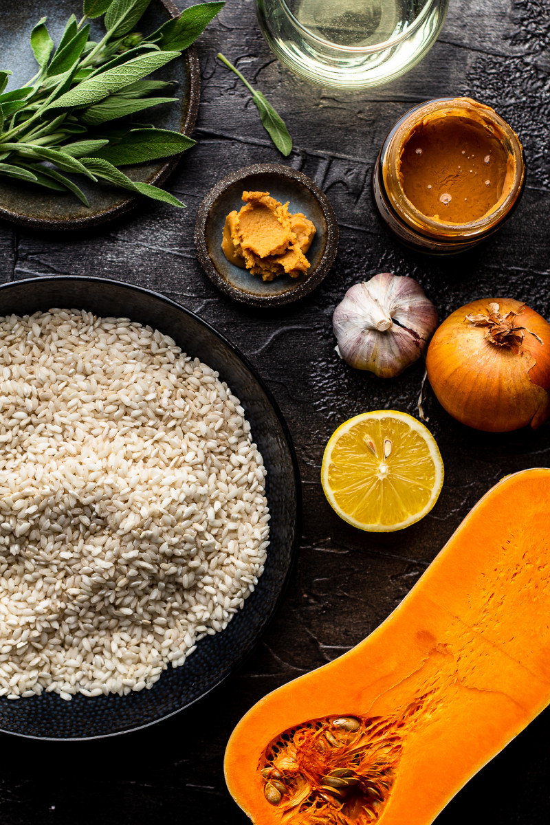 vegan pumpkin risotto ingredients