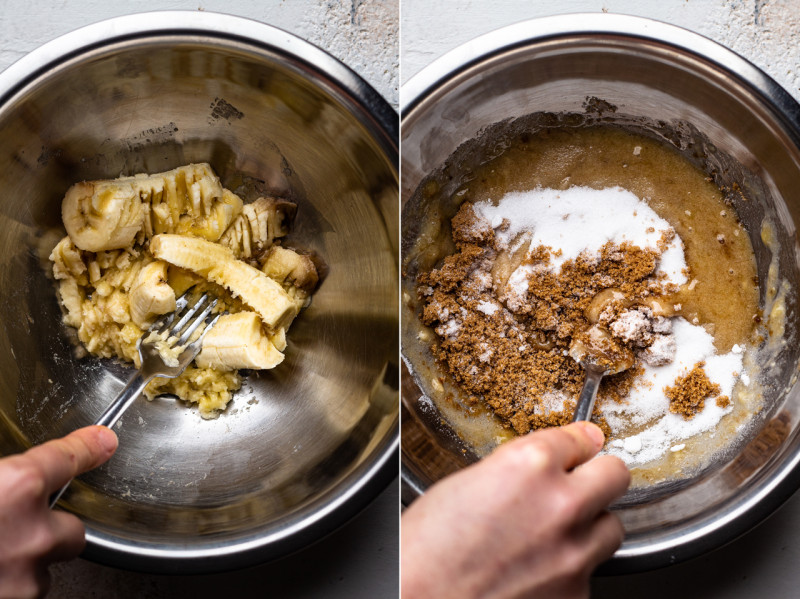 banana cookies process one