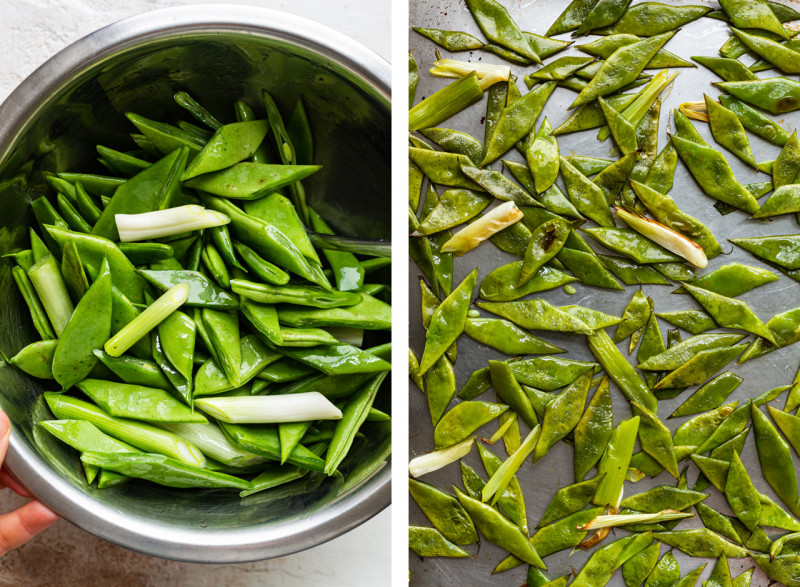 green beans miso croutons beans