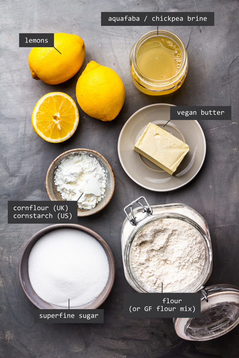 vegan lemon meringue pie ingredients