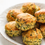 Wild garlic vegan scones-image