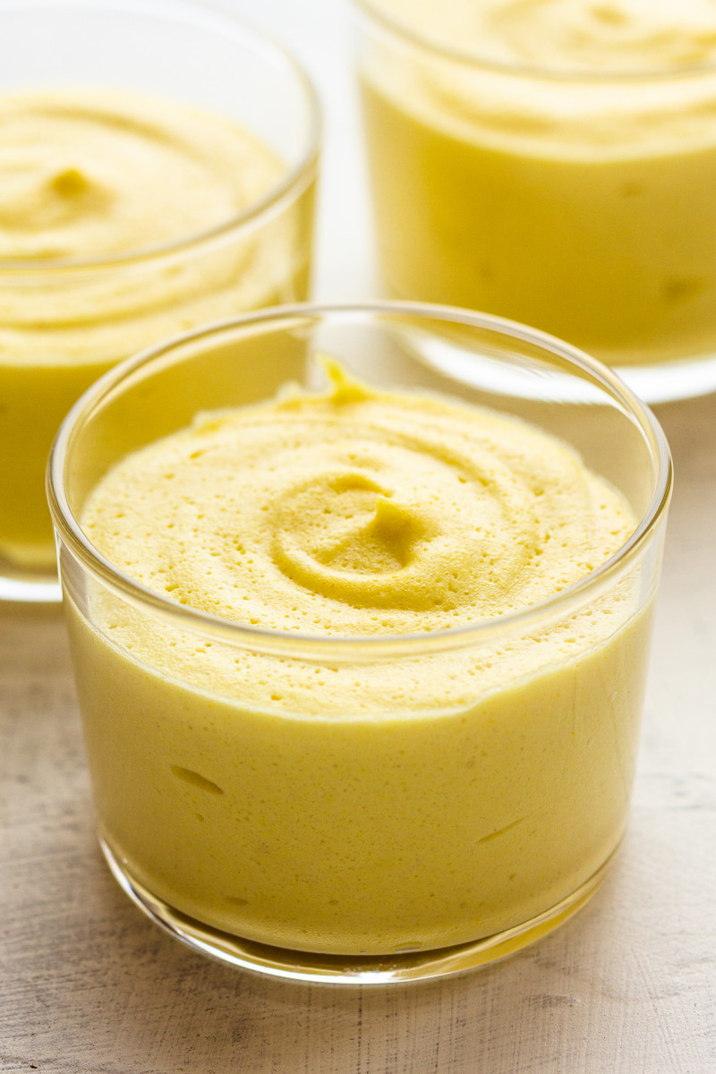 vegan lemon mousse set