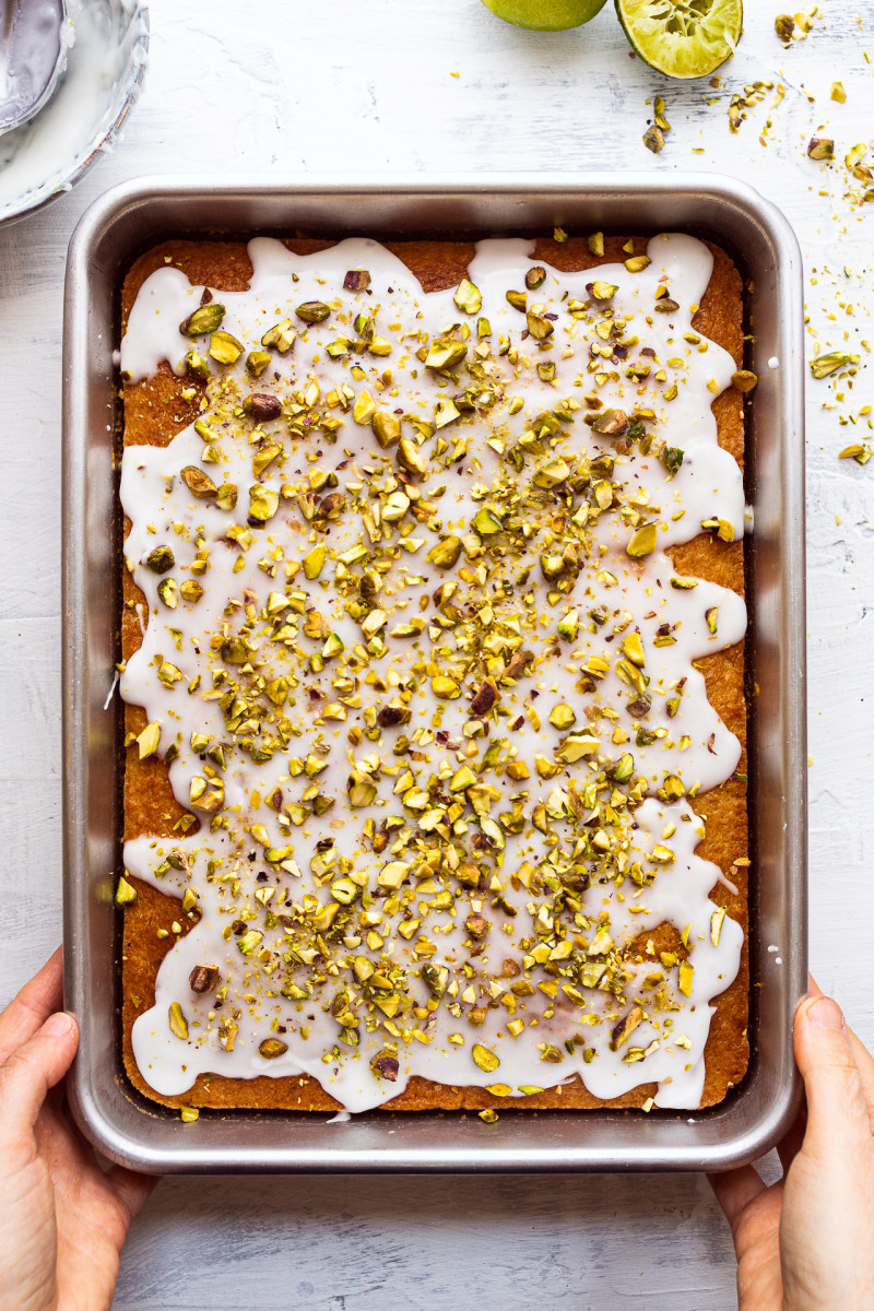 vegan lime cake sheet