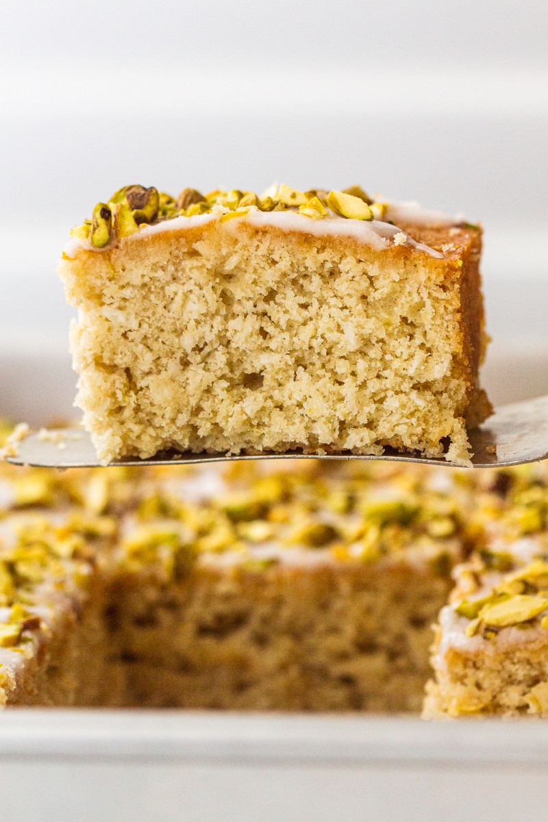 vegan lime cake sheet piece out