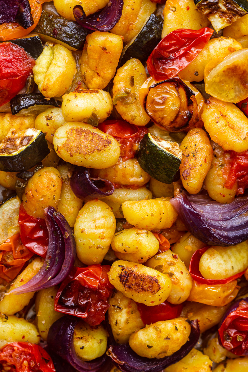 roasted gnocchi close up