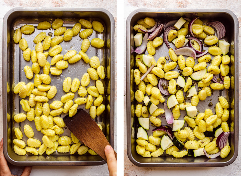 roasted gnocchi making