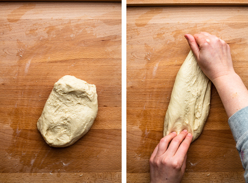 vegan babka dough after kneading