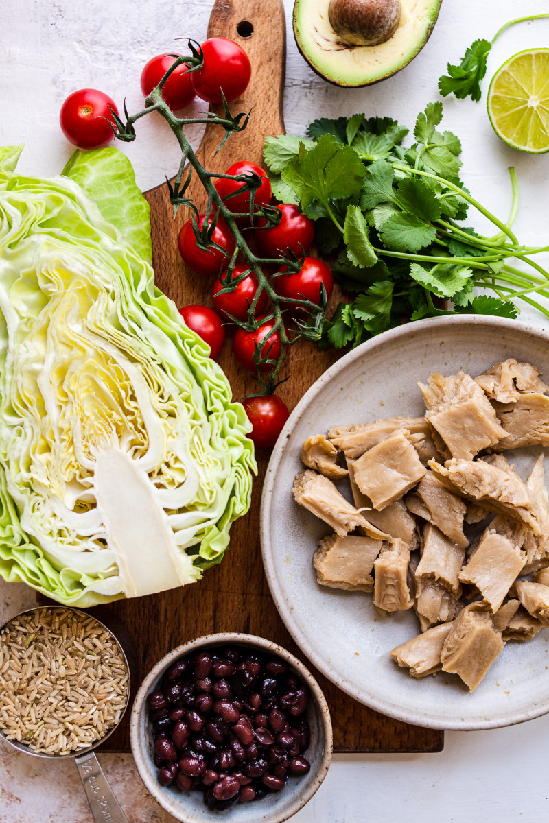 vegan chicken burrito bowl ingredients