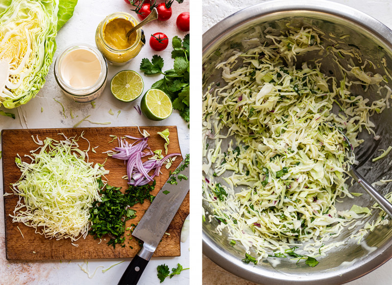 vegan chicken burrito bowl slaw