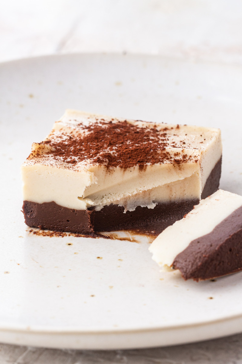 vegan fridge tiramisu slice sliced