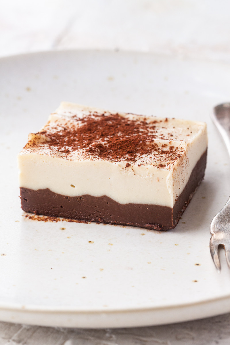 vegan fridge tiramisu slice square