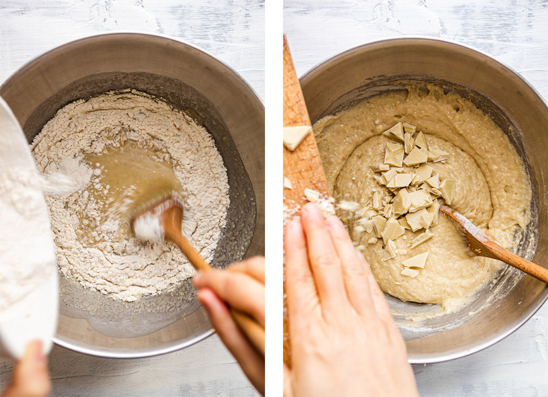 vegan raspberry cake batter flour