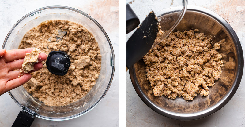 vegan tomato galette dough steps three four