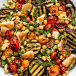 Chickpea salad with grilled vegetables-image