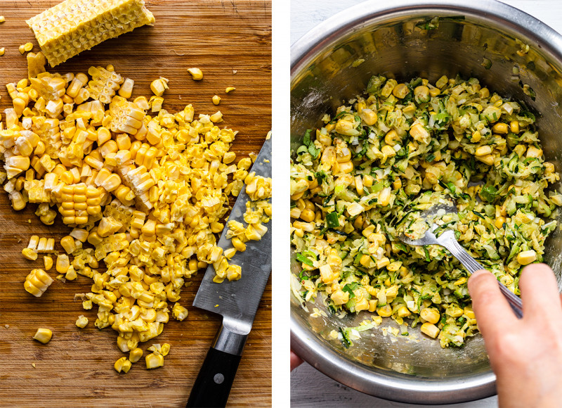 courgette sweetcorn fritters corn