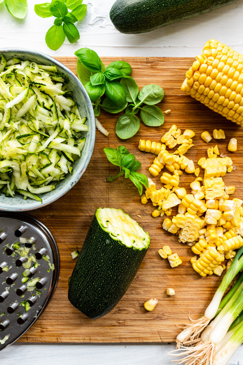 courgette sweetcorn fritters ingredients