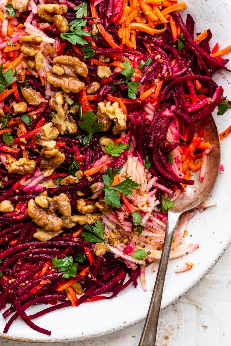 beetroot salad close up