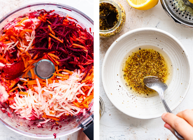 beetroot salad maple walnuts making