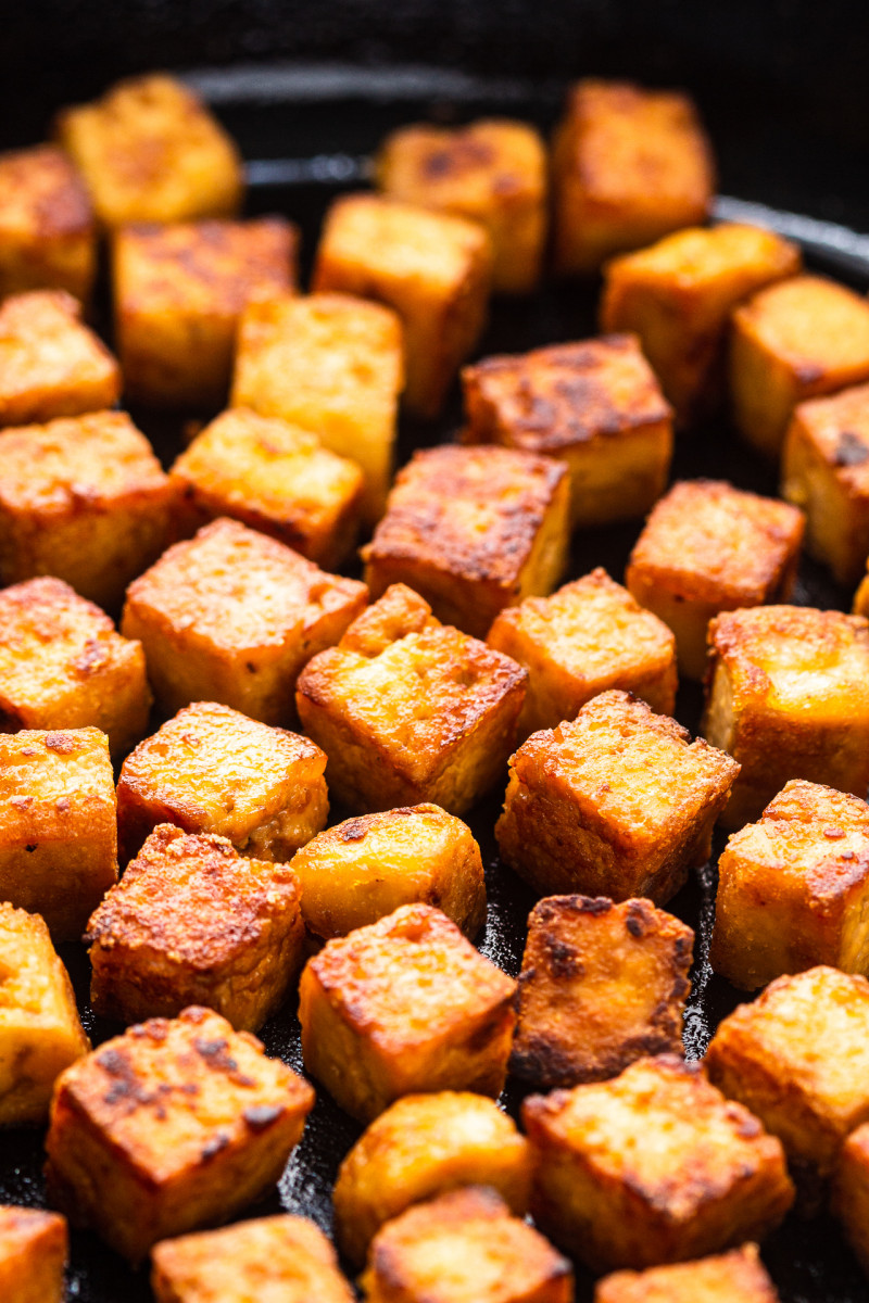 corn bean courgette stirfry fried tofu